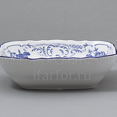 Салатник квадратный «Бернадотт Синие розы» Форма: Бернадотт. Фарфор. 160 мм.