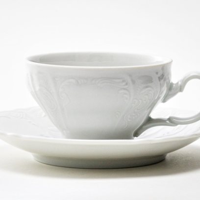 Чашка с блюдцем чайная «Бернадотт Недекорированный» 1/2