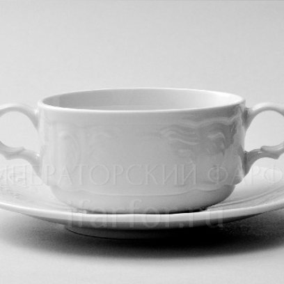 Чашка с блюдцем бульонная Бернадотт Недекорированный Бернадотт