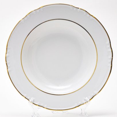 Тарелка глубокая «Констанция Отводка золото»