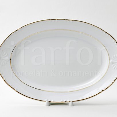 Блюдо овальное «Констанция Отводка золото»