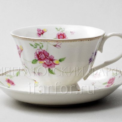 Чашка с блюдцем чайная «Алиса»