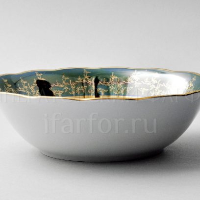 Салатник «Охота Зеленая» Форма: STERNE PORCELAN. Фарфор. 250 мм.