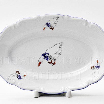 Блюдо овальное «Гуси»