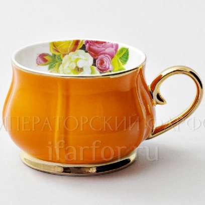 Чашка без блюдца «Тюльпан Оранжевый» Форма: Тюльпан Royal Classics. Фарфор. 200 мл.