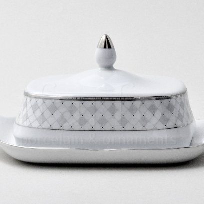 Масленка и крышка Серая сетка Платина Repast