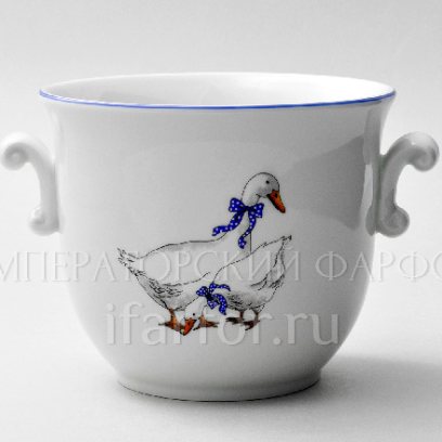 Кашпо с ручками для цветов Гуси Классика