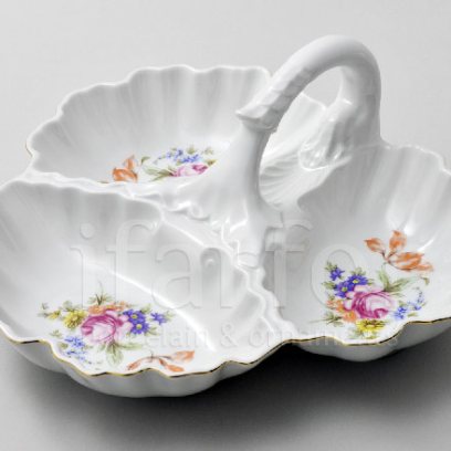 Менажница 3-х секционная Цветочный мотив Repik