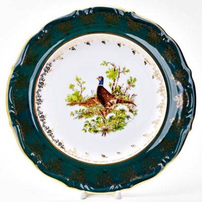 Блюдо круглое «Охота Зеленая»