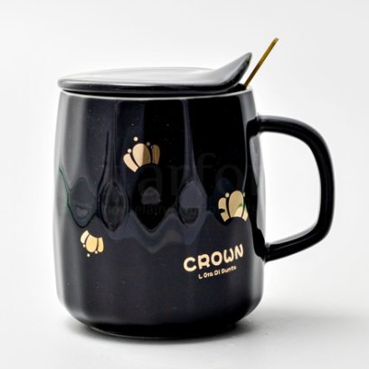 Кружка с крышкой и ложкой «Корона»