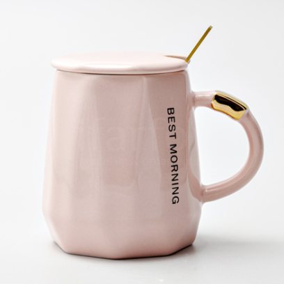 Кружка с крышкой и ложкой второй сорт «Best morning» 1/3