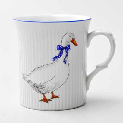 Кружка Гуси. Один гусь Kvetinovy pupen