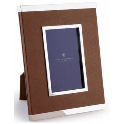 Фоторамка посеребренная Fibre (коричневый) Прямоугольная
