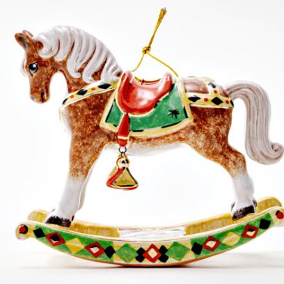 Елочная игрушка «Лошадка-качалка»