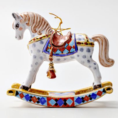 Елочная игрушка «Лошадка-качалка»