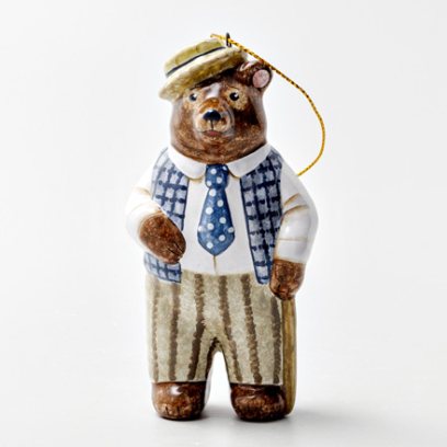 Елочная игрушка «Михайло Иванович» Форма: Михайло Иванович. Майолика. 55 x 115 мм.