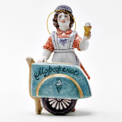 Елочная игрушка Мороженщица