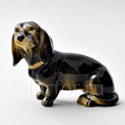 Скульптура «Такса большая черная»