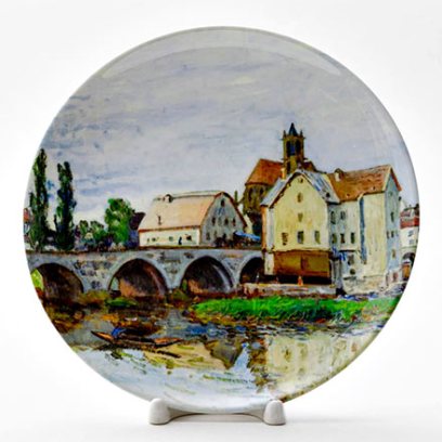 Декоративная тарелка Moret-sur-Loing, Grey Weather, 1892