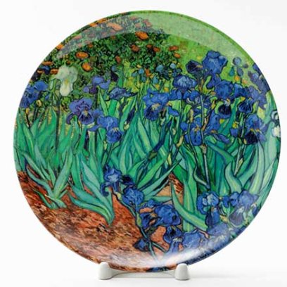 Декоративная тарелка «Ирисы в саду»