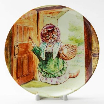 Декоративная тарелка Кошка с лукошком