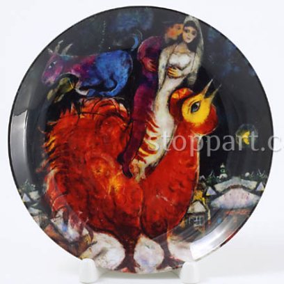 Декоративная тарелка 150 мм Марк Шагал  Жених, невеста и петух