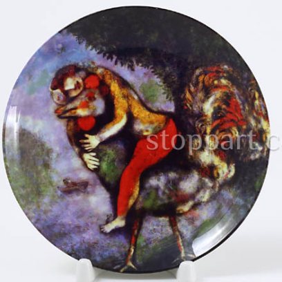 Декоративная тарелка 150 мм Марк Шагал  Верхом на петухе