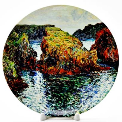 Декоративная тарелка Скала с водой
