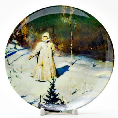 Декоративная тарелка Снегурочка