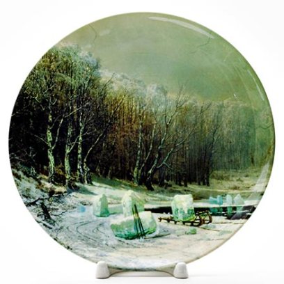 Декоративная тарелка Зима. Ледокол