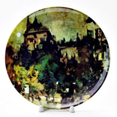 Декоративная тарелка Париж после дождя