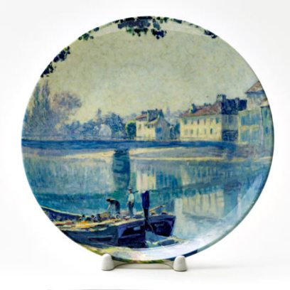 Декоративная тарелка Рабочие на берегах Марны