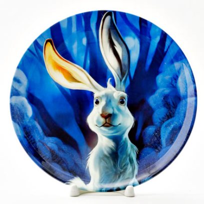 Декоративная тарелка Белый Кролик