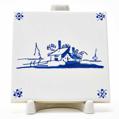 Изразец Голландский. Белые домики 2