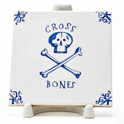 Изразец Голландский. Скрещенные кости