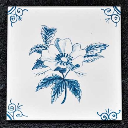 Изразец Голландский. Цветок 2