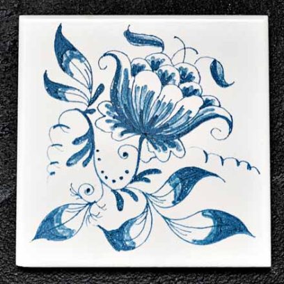 Изразец Голландский. Цветок 8