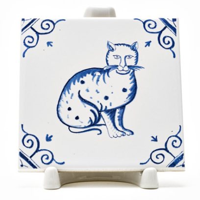 Изразец Голландский. Котик