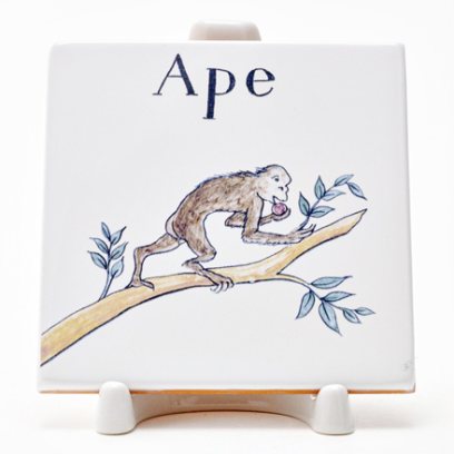 Изразец Голландский. Обезьяна 2