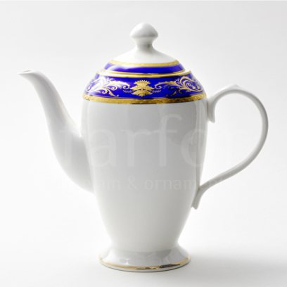 Чайник заварочный «Кобальт» Форма: Империал. Костяной фарфор. 1200 мл.