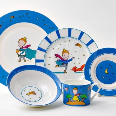 Набор детский пятипредметный Маленький принц. Васильковый 1/5 Прима