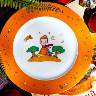 Тарелка плоская Маленький принц. Апельсиновый