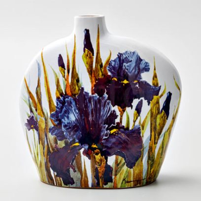 Ваза средняя Ирисы Плоская