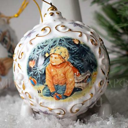 Елочная игрушка Шар Ретро 3
