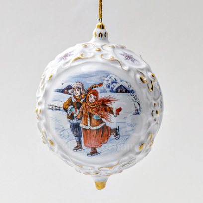 Елочная игрушка Шар средний Парочка