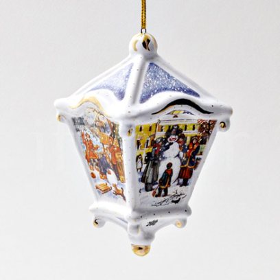 Елочная игрушка Фонарик классический Масленица