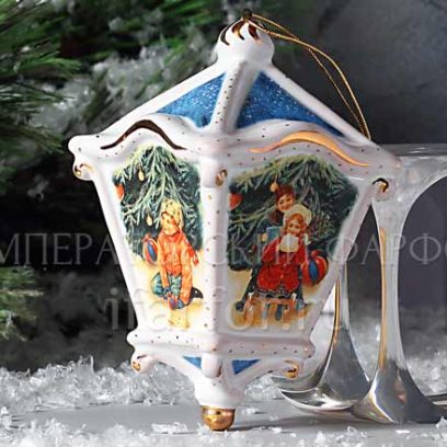 Елочная игрушка Фонарик классический Ретро 3