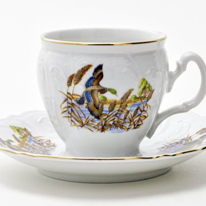 Чашка с блюдцем чайная «Охотничьи сюжеты» 1/2