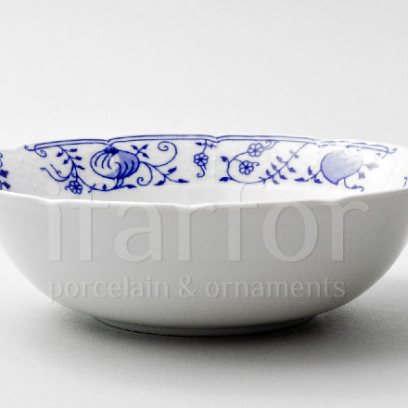 Салатник круглый Луковичный узор. Синий лук Натали