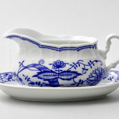 Соусник с подставкой Луковичный узор. Синий лук 1/2 Натали